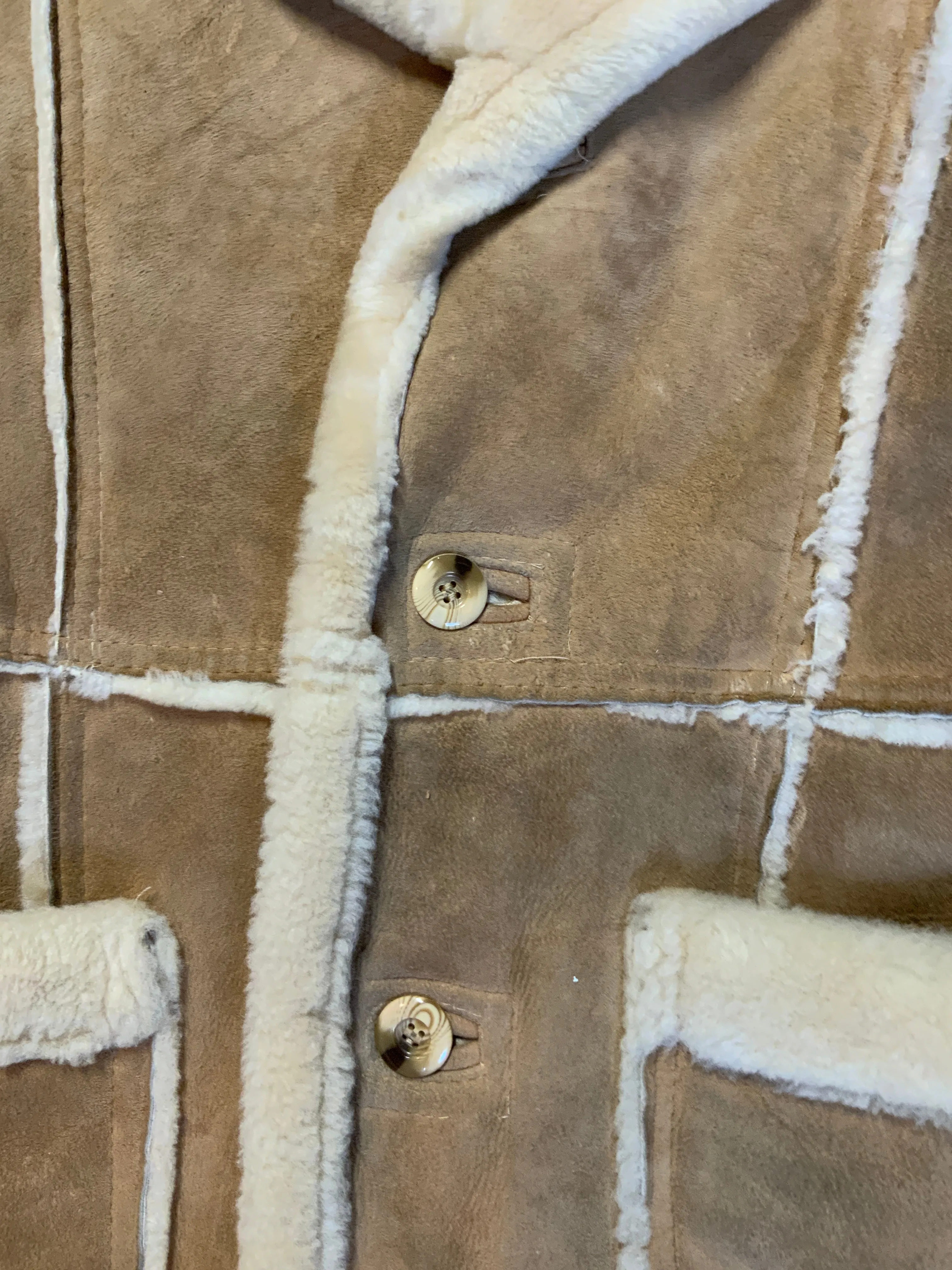 Vintage Leather Attic Light Brown Shearling Coat SOLD