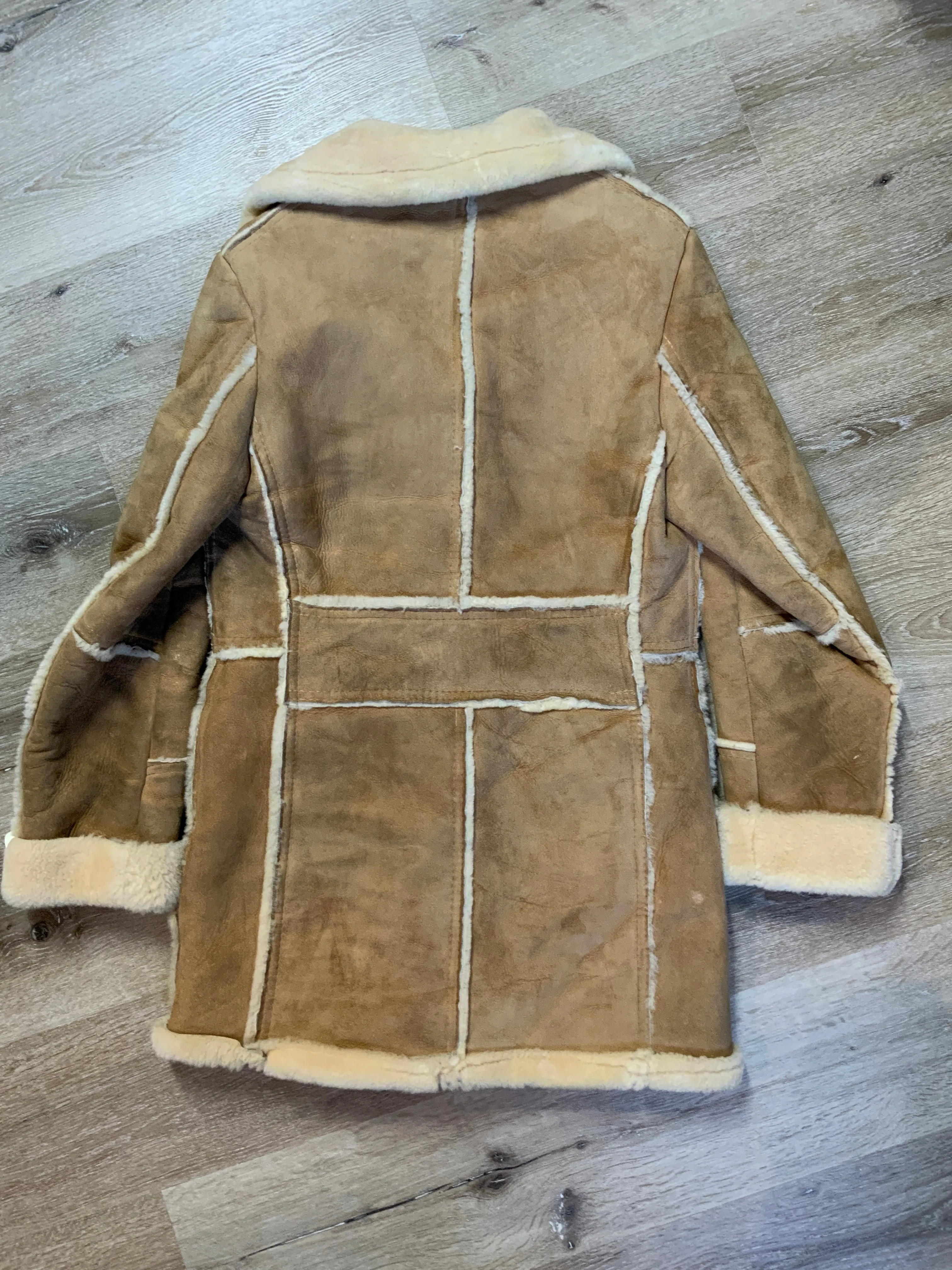 Vintage Leather Attic Light Brown Shearling Coat SOLD