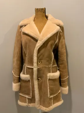 Vintage Leather Attic Light Brown Shearling Coat SOLD