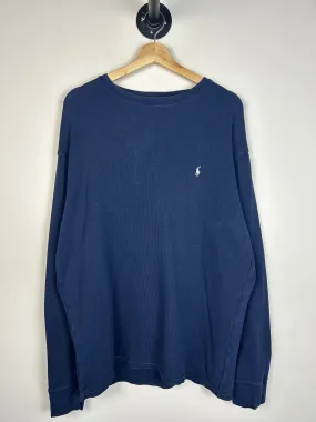 Vintage Y2K Polo Ralph Lauren Navy Thermal Long Sleeve