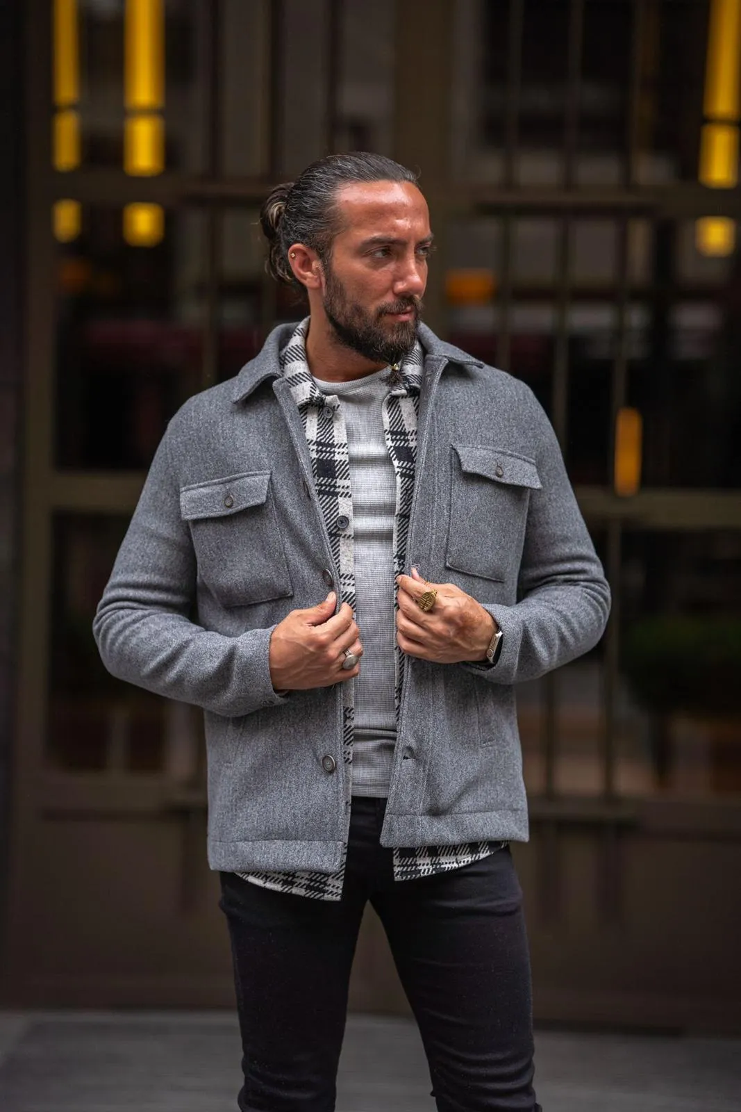 Walter Gray Slim Fit Coat