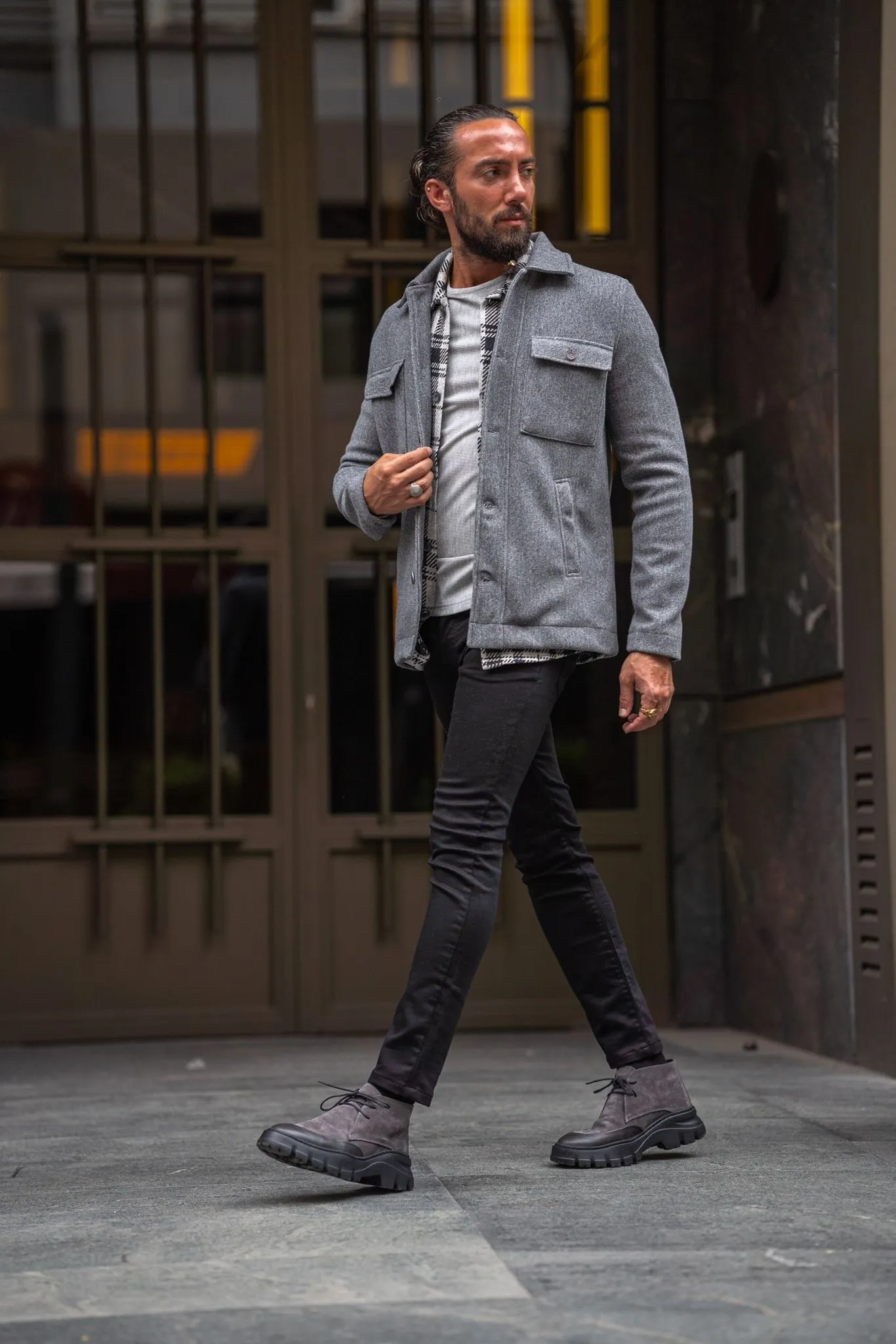 Walter Gray Slim Fit Coat