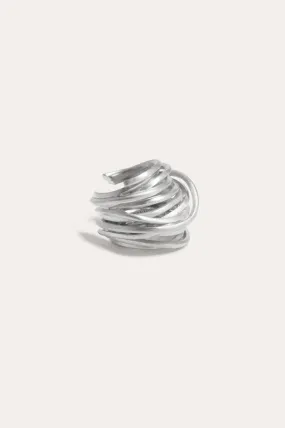 Why Am I Here and Not Somewhere Else - Platinum Plated Ear Cuff
