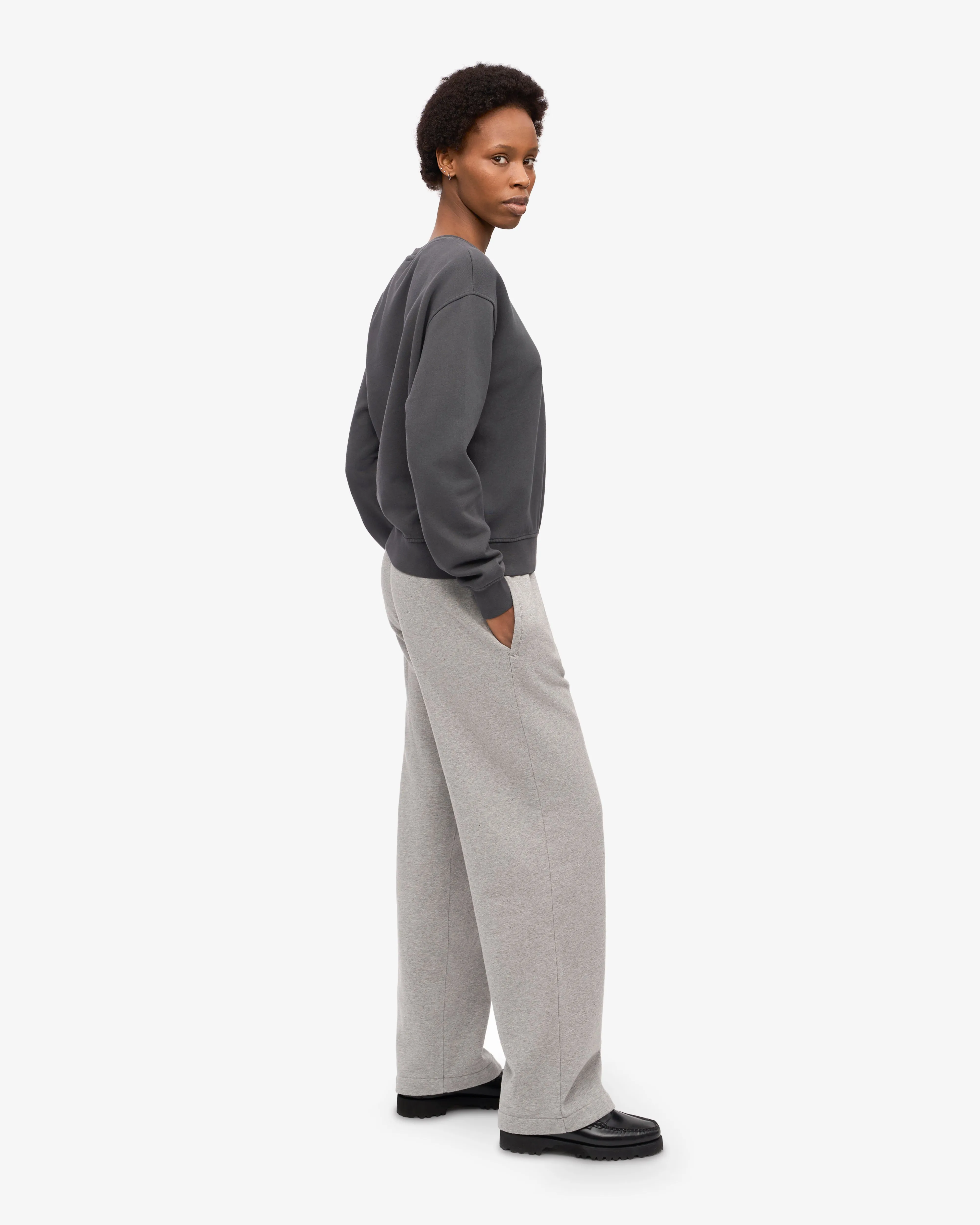 Women Classic Organic Crew - Lava Grey