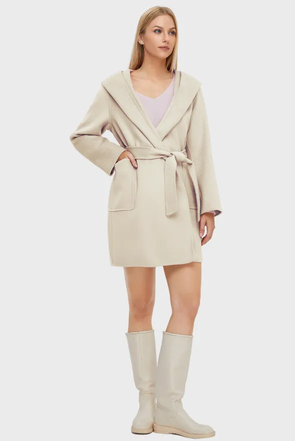 Women's Wool Hooded Coat