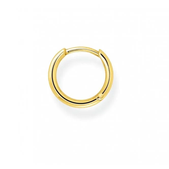 Yellow Gold Hoop Single Earring 15mm CR661-413-39