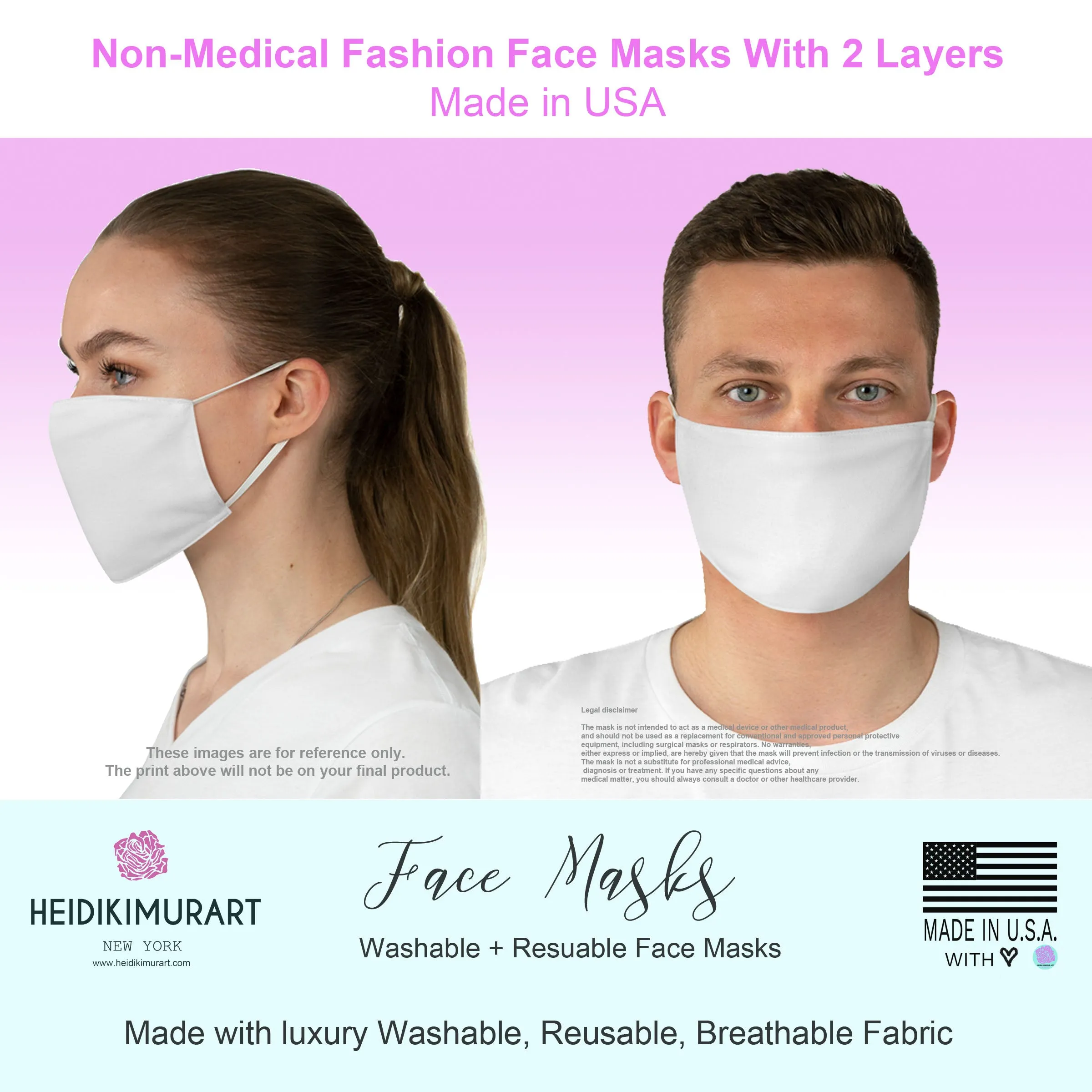 Yellow Striped Face Mask, Designer Vertically Stripes Modern Fabric Face Mask-Made in USA