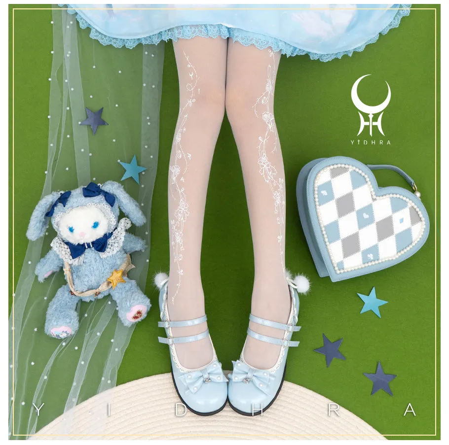 Yidhra~Whisper Rose~Summer 20D velvet Lolita Tights