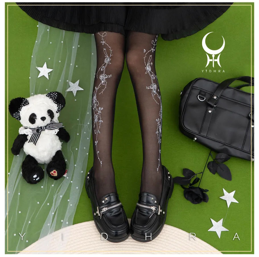 Yidhra~Whisper Rose~Summer 20D velvet Lolita Tights
