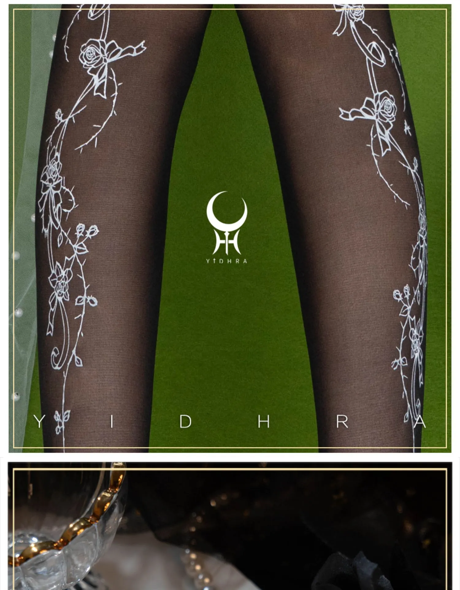 Yidhra~Whisper Rose~Summer 20D velvet Lolita Tights