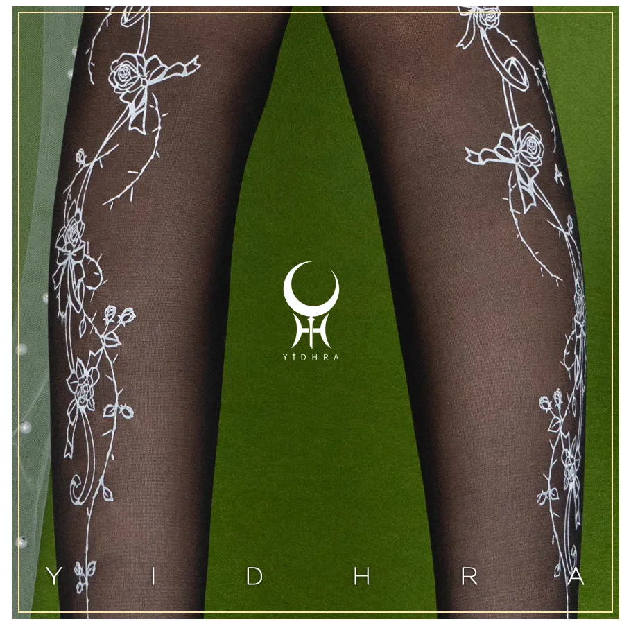 Yidhra~Whisper Rose~Summer 20D velvet Lolita Tights