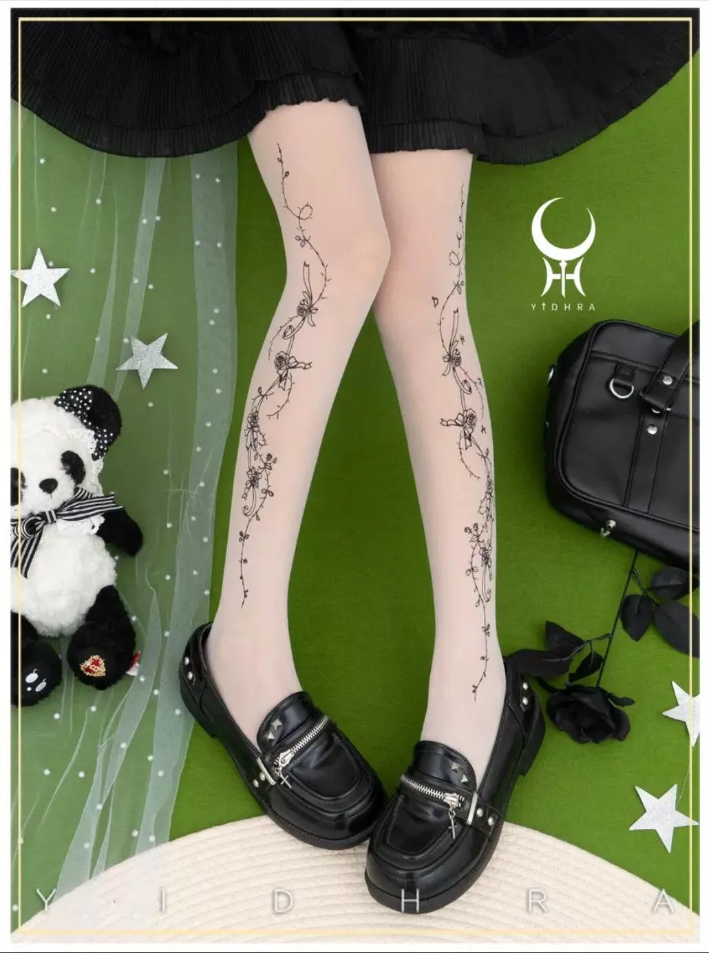 Yidhra~Whisper Rose~Summer 20D velvet Lolita Tights