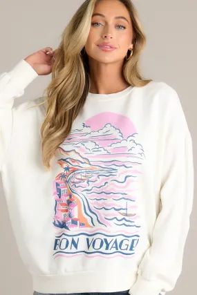 Z Supply Bon Voyage Sunday Sea Salt Sweatshirt