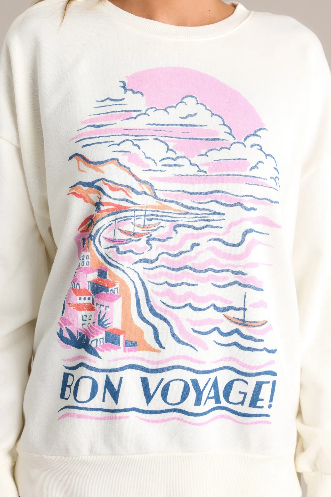 Z Supply Bon Voyage Sunday Sea Salt Sweatshirt